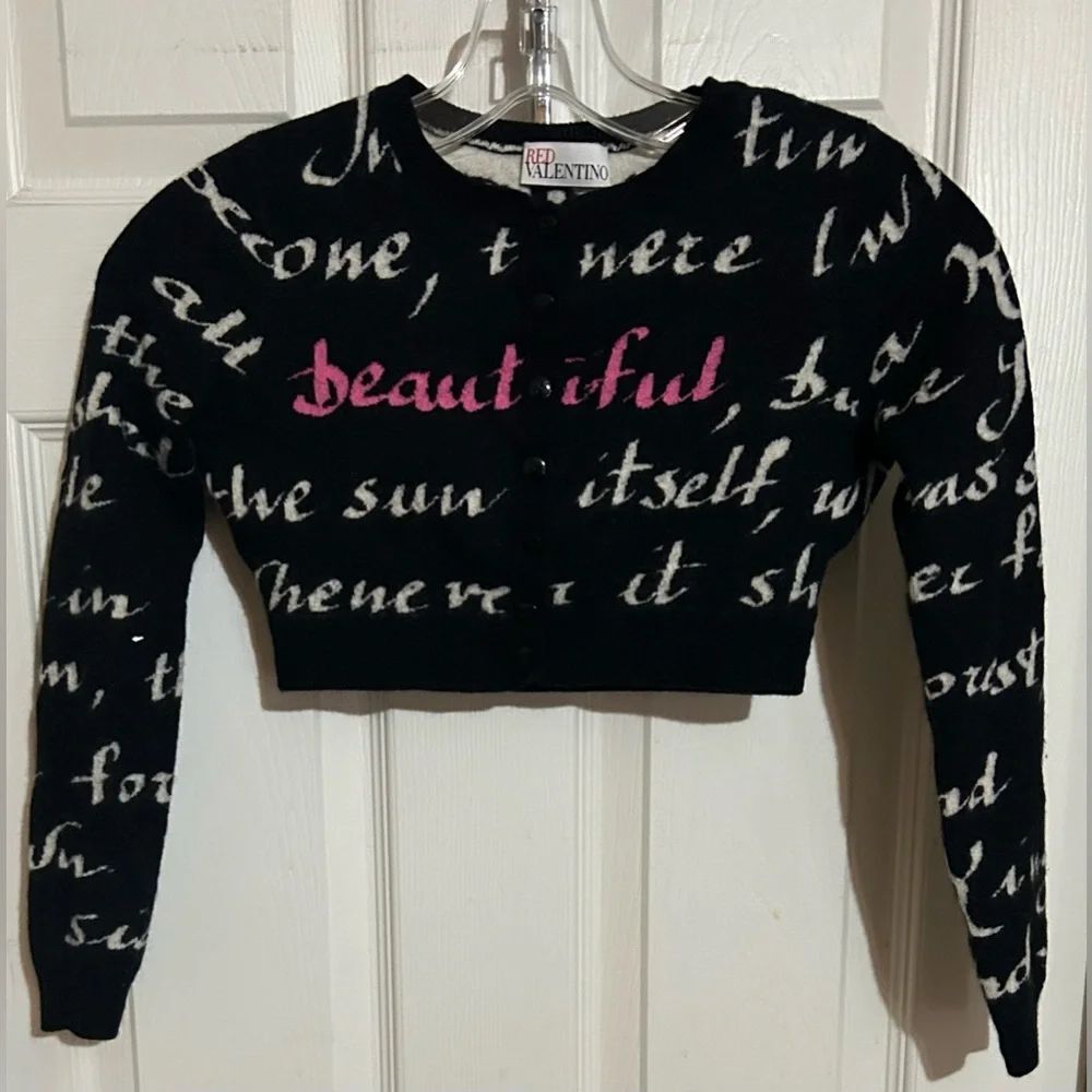 Red Valentino XS multicolor crop sweater